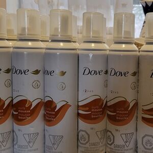 Lot Of 6 DOVE CURLS MOUSSE.198.ml SOFT CURLS 2.with Serum